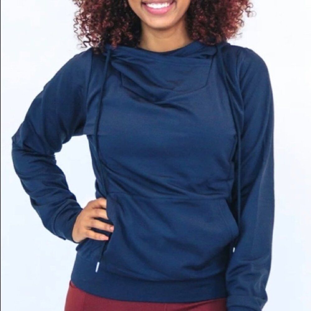 Senita Athletics Cali Hoodie Navy Pullover Size Medium